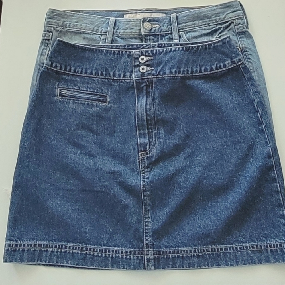 Three Bundle. Jean Shorts and Denim Mini Skirts. - Picture 2 of 6